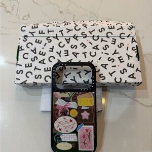 Casetify Black Phone Case with Colorful Graphic Design